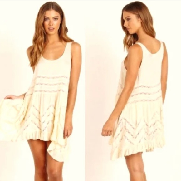 Free People Intimately | Voile And Lace Trapeze Slip Mini Dress | XS - Picture 4 of 12